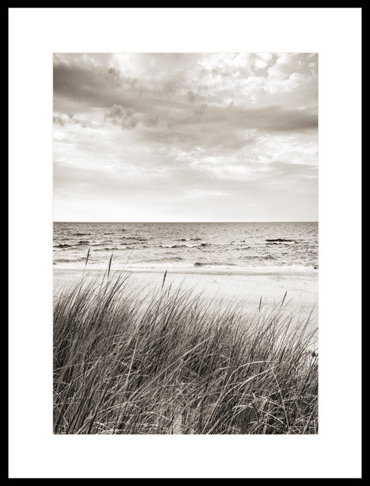 Постер Пляж море сепия берег