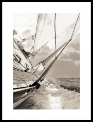 Постеры яхта сепия море паруса
