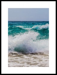 Постер море пляж берег песок волны лето
