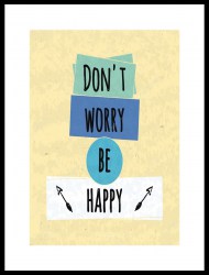 Мотивационный постер "Не переживай и будь счастлив"