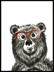 Постер "Медведь в очках"