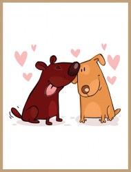 Постер "Влюбленные собаки"
